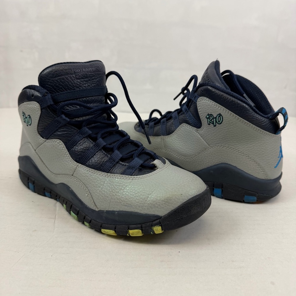 Air Jordan 10 Retro “Rio” Grey Navy Kids/Youth Size 6.5Y / Women 8 – Rare